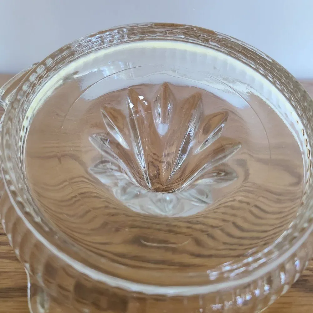 Vintage Federal Clear Depression Glass Orange Lemon Citrus Juicer Reamer Ribbed